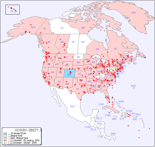 __North American Reception Map for KC0VDY-28227.3