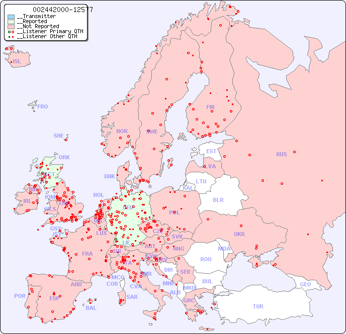 __European Reception Map for 002442000-12577