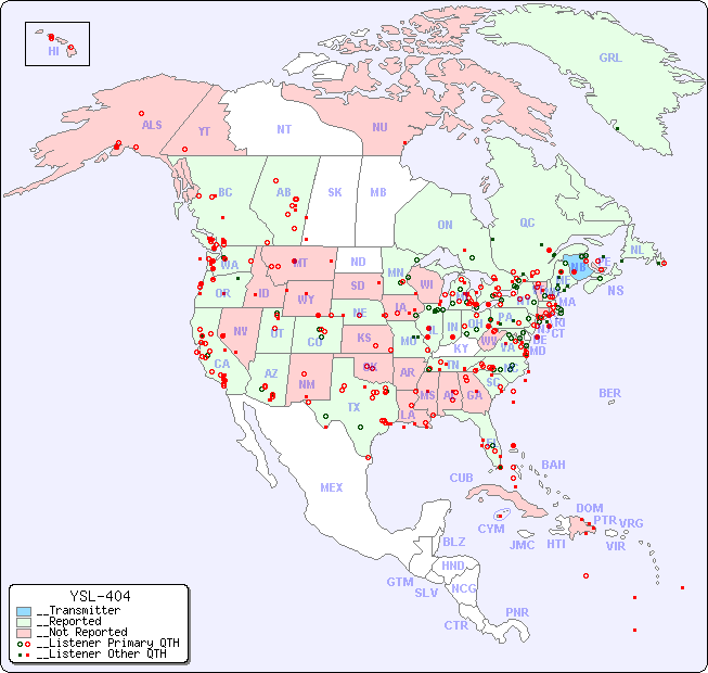 __North American Reception Map for YSL-404