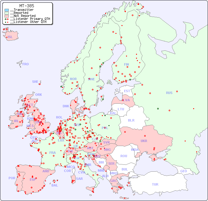 __European Reception Map for MT-385