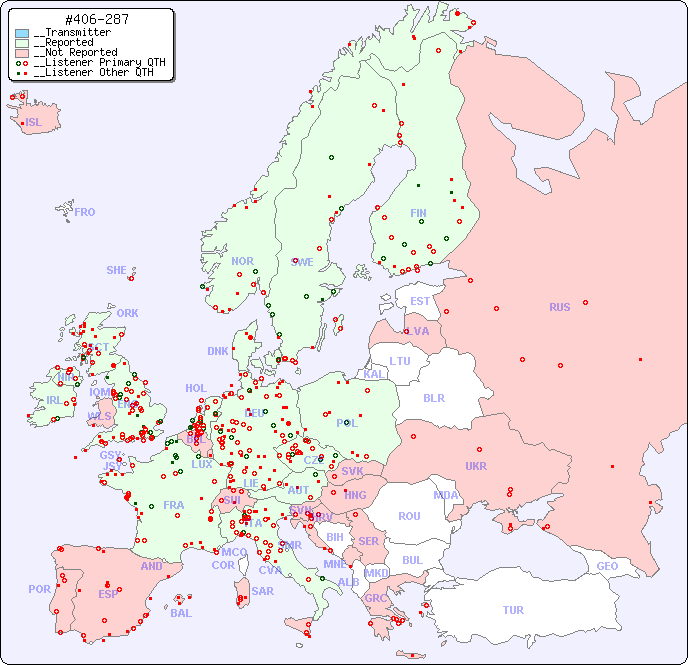 __European Reception Map for #406-287