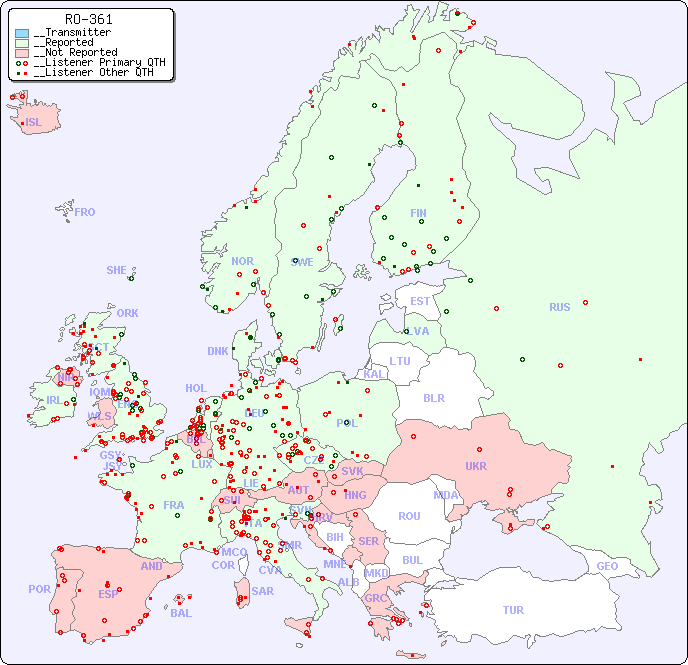 __European Reception Map for RO-361