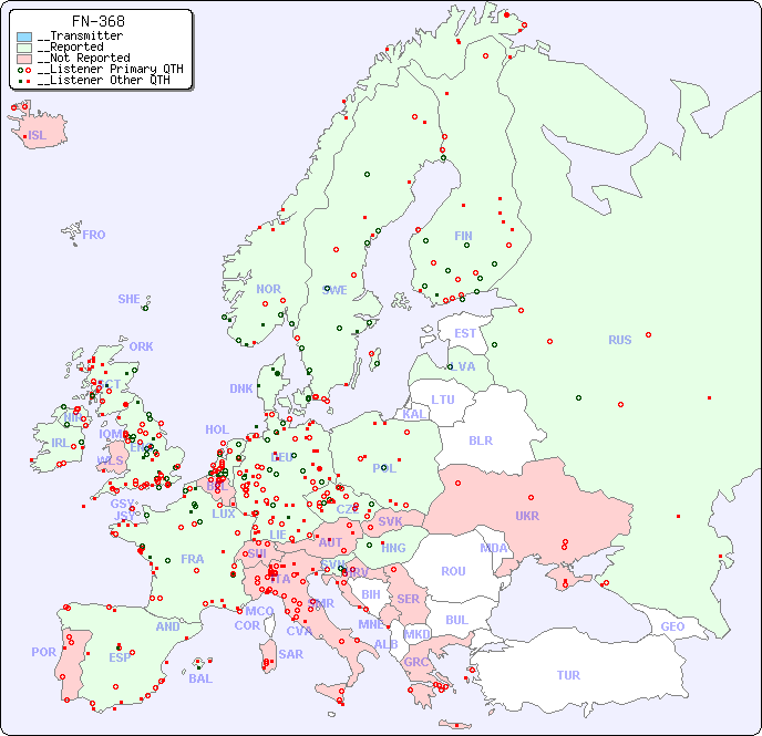 __European Reception Map for FN-368