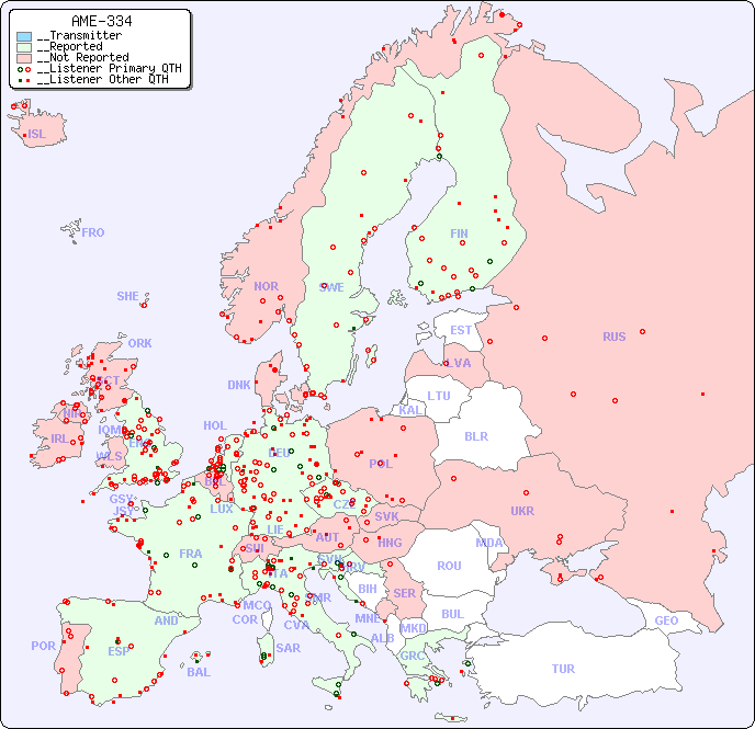 __European Reception Map for AME-334