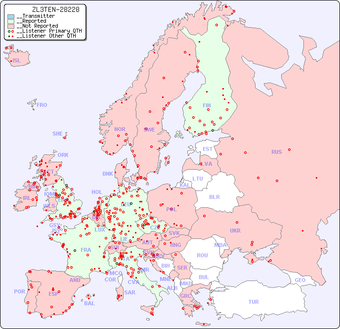 __European Reception Map for ZL3TEN-28228