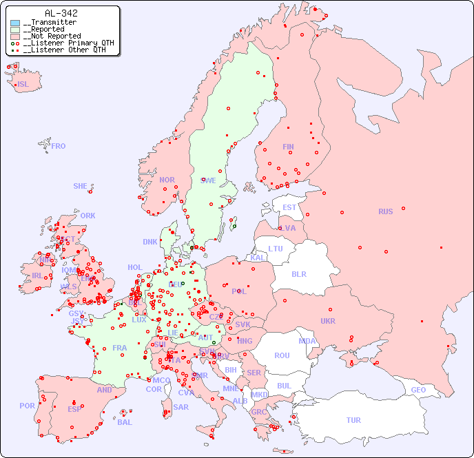 __European Reception Map for AL-342