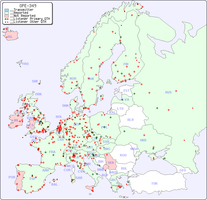 __European Reception Map for OPE-349