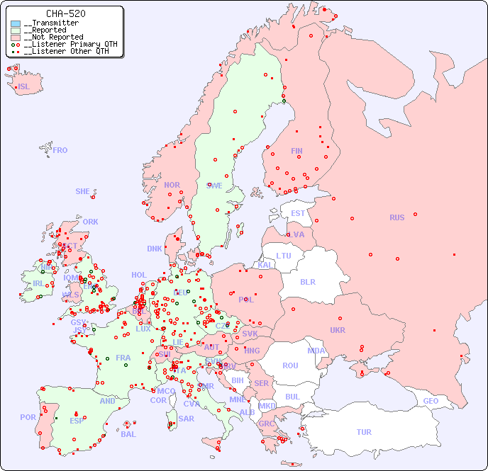 __European Reception Map for CHA-520