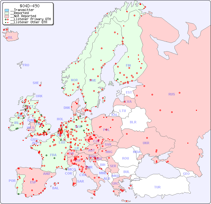 __European Reception Map for $04D-490