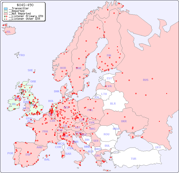 __European Reception Map for $04S-490