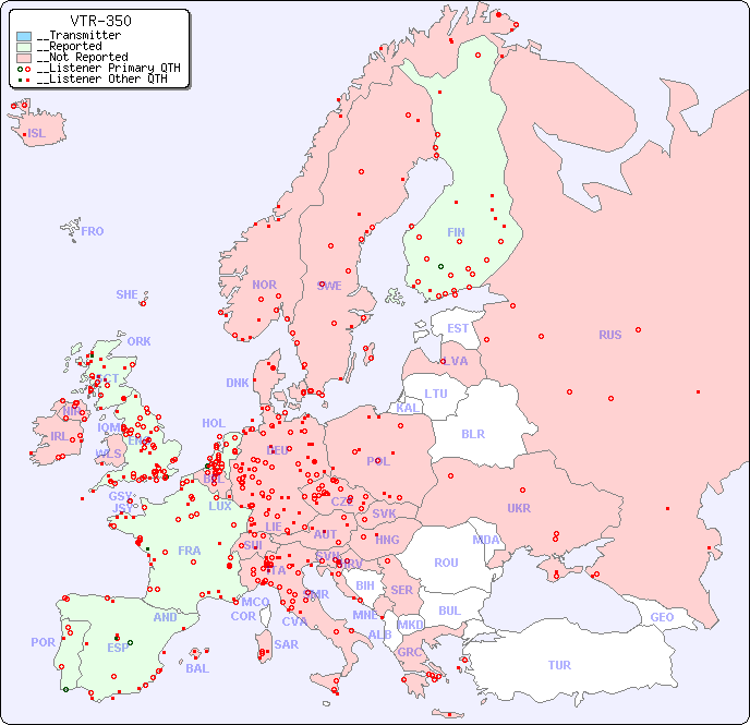 __European Reception Map for VTR-350