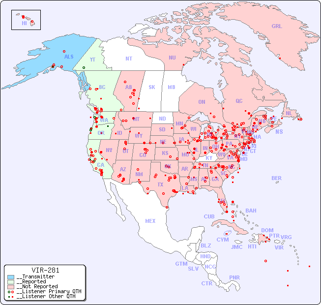 __North American Reception Map for VIR-281