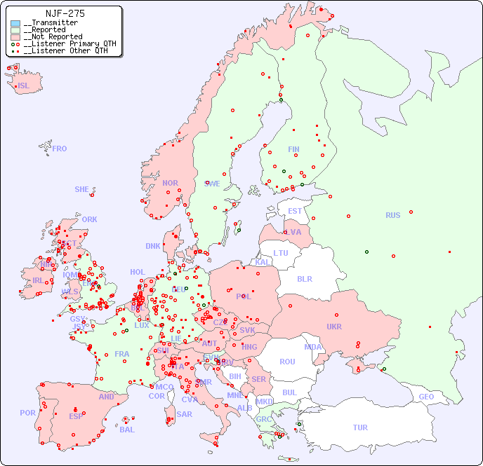__European Reception Map for NJF-275