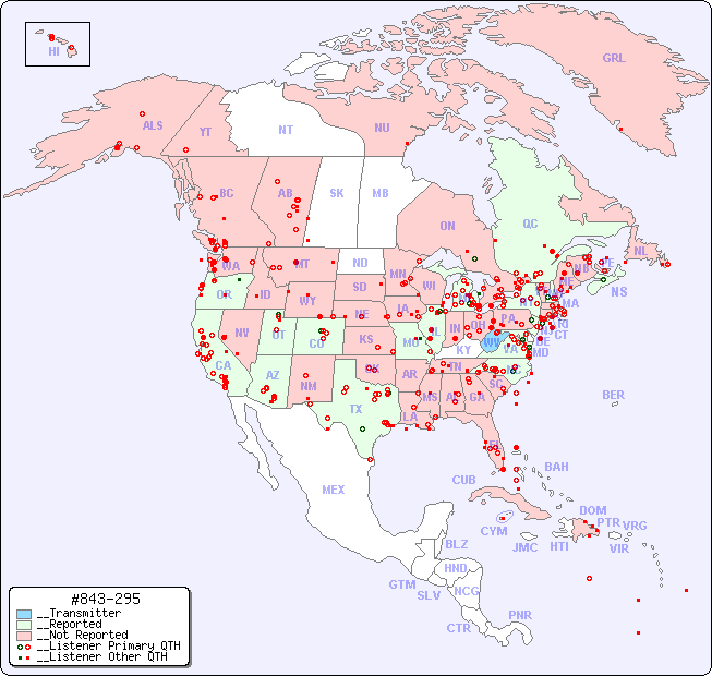 __North American Reception Map for #843-295