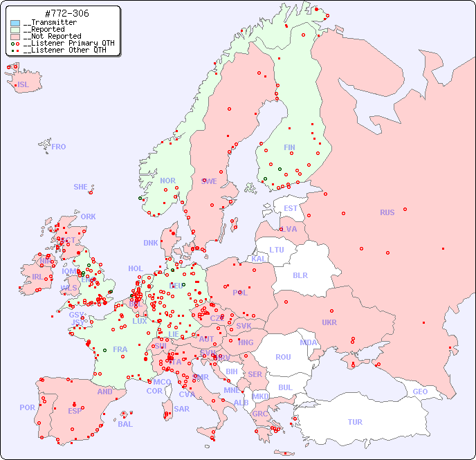 __European Reception Map for #772-306