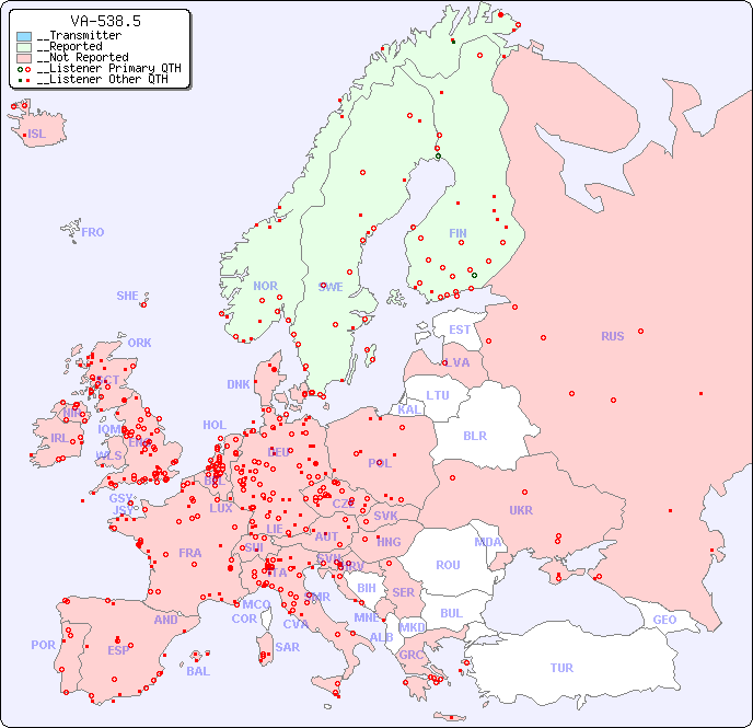 __European Reception Map for VA-538.5