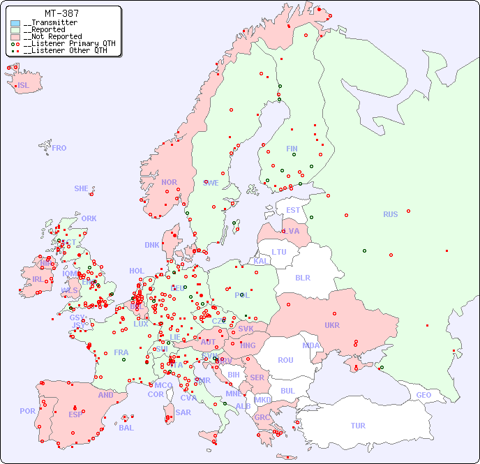 __European Reception Map for MT-387
