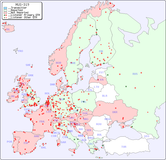 __European Reception Map for MUS-319