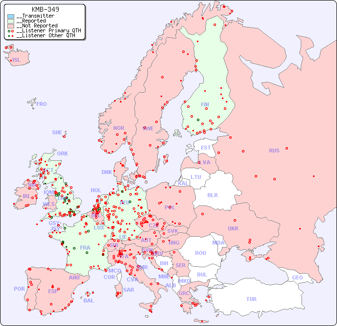 __European Reception Map for KMB-349