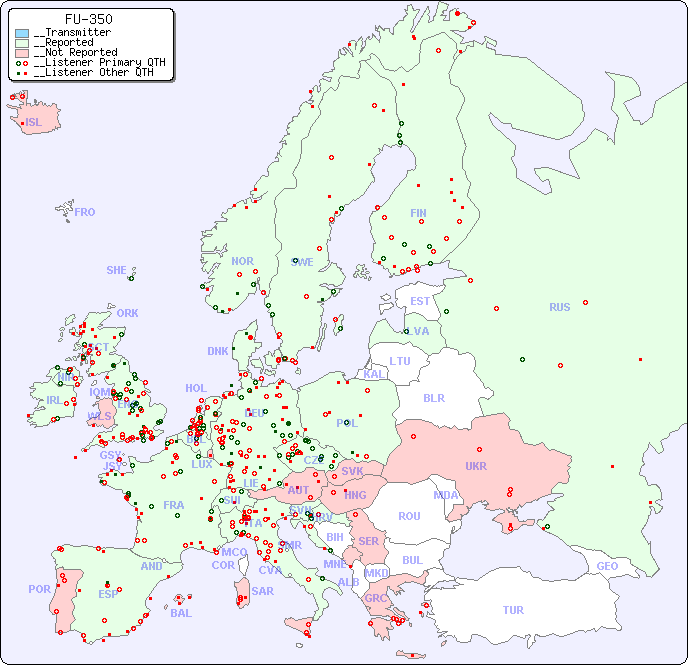 __European Reception Map for FU-350