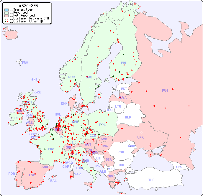 __European Reception Map for #530-295