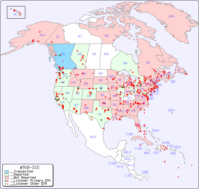 __North American Reception Map for #908-315