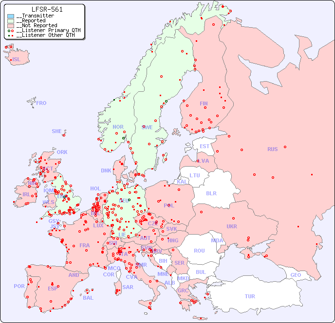__European Reception Map for LFSR-561