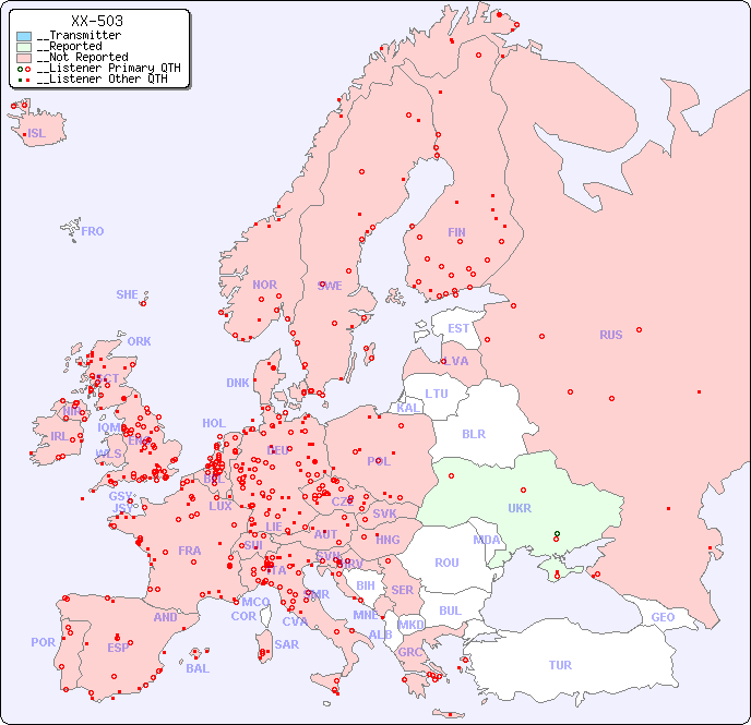 __European Reception Map for XX-503