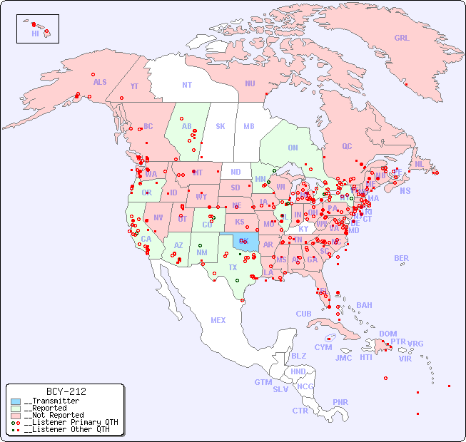 __North American Reception Map for BCY-212