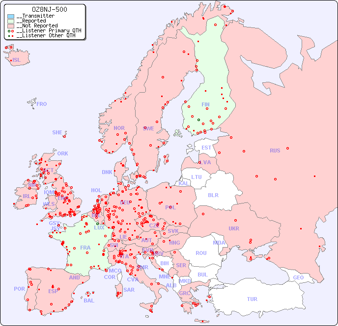 __European Reception Map for OZ8NJ-500