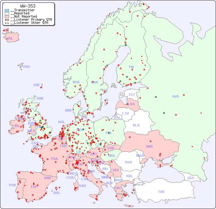 __European Reception Map for WW-353