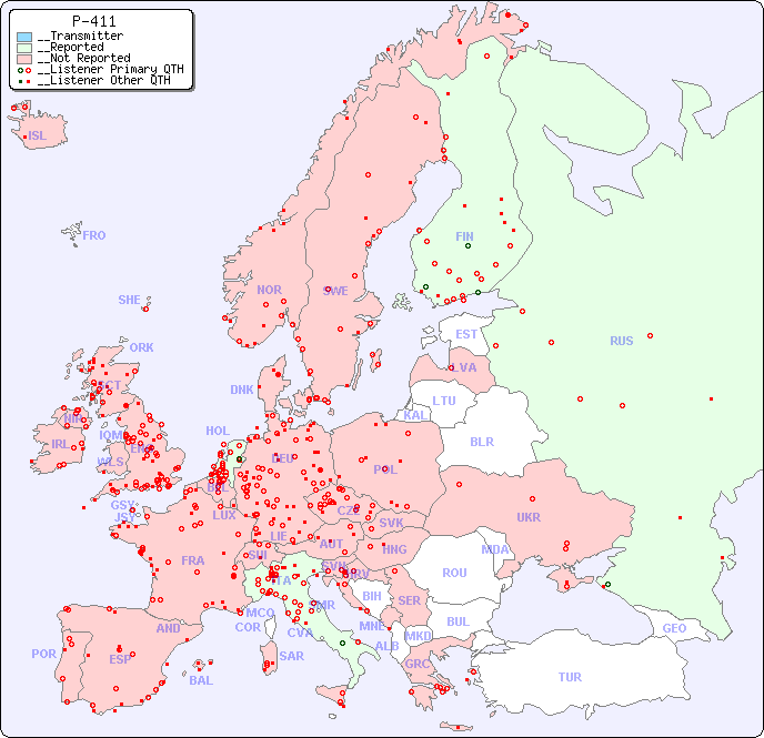 __European Reception Map for P-411