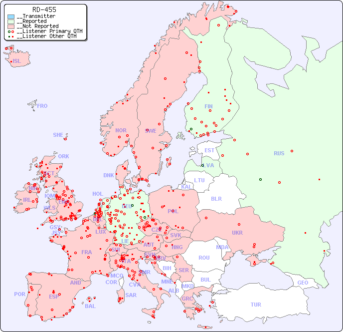 __European Reception Map for RD-455