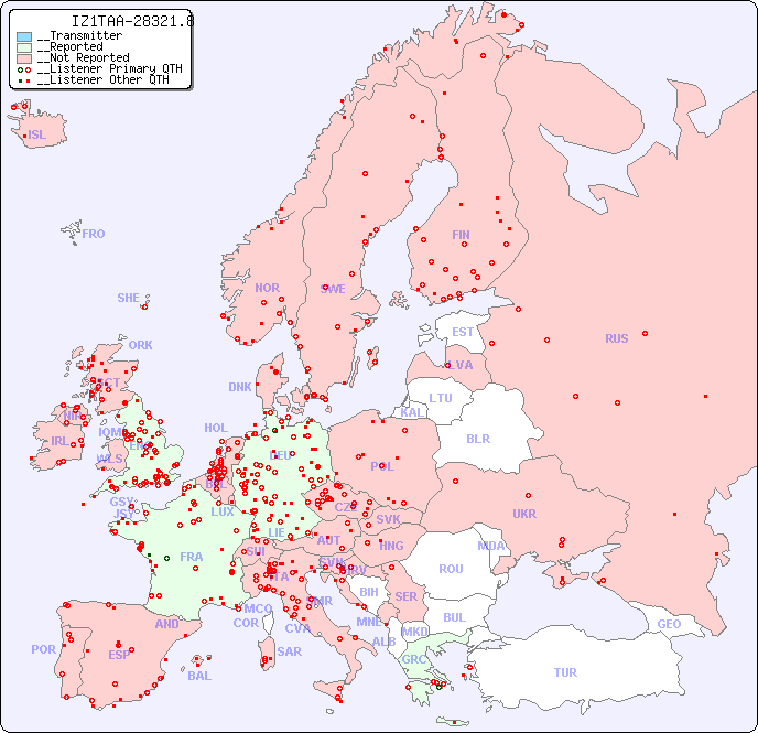 __European Reception Map for IZ1TAA-28321.8