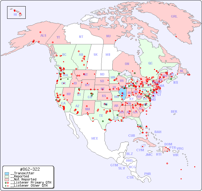 __North American Reception Map for #862-322