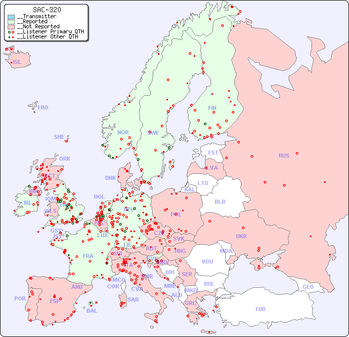 __European Reception Map for SAC-320
