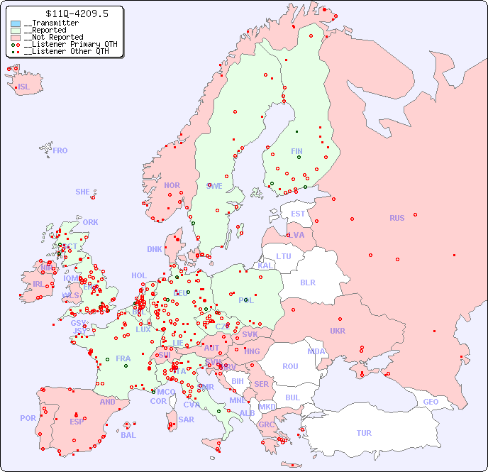 __European Reception Map for $11Q-4209.5