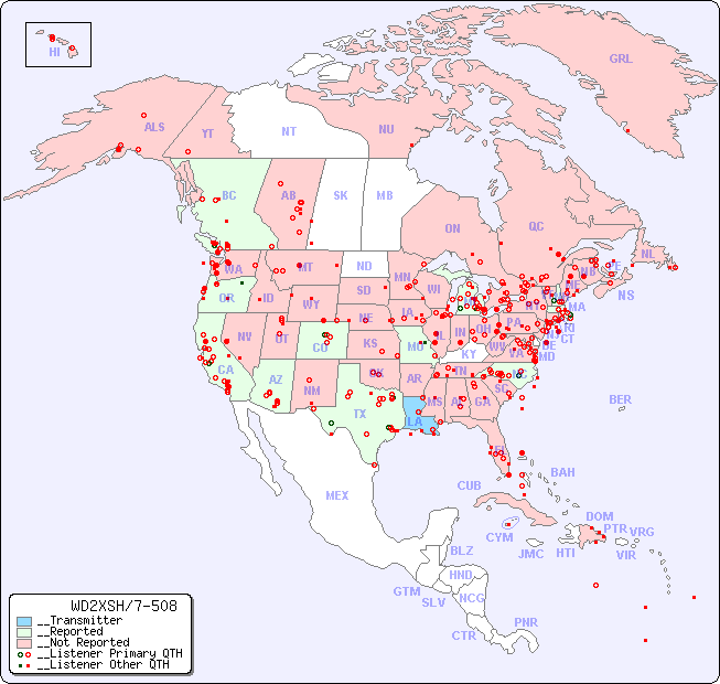 __North American Reception Map for WD2XSH/7-508