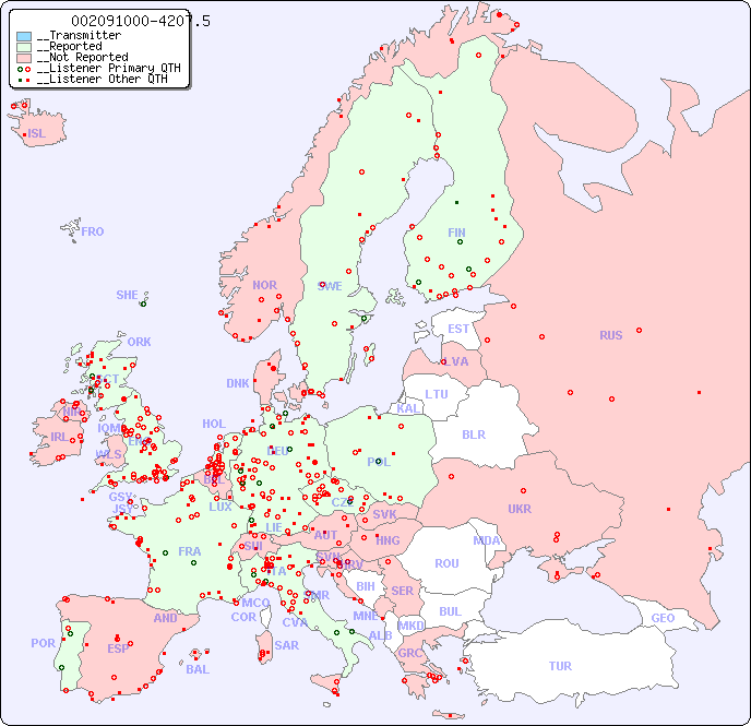 __European Reception Map for 002091000-4207.5