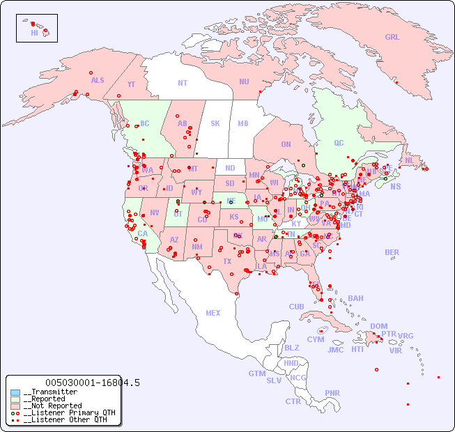 __North American Reception Map for 005030001-16804.5