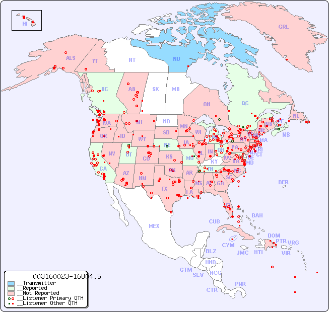 __North American Reception Map for 003160023-16804.5