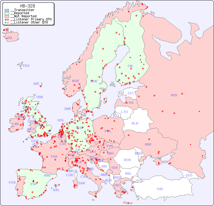__European Reception Map for HB-328