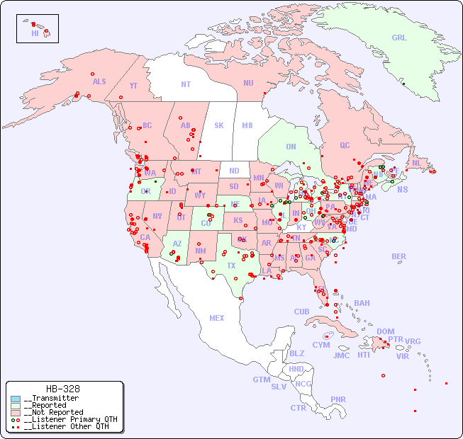 __North American Reception Map for HB-328