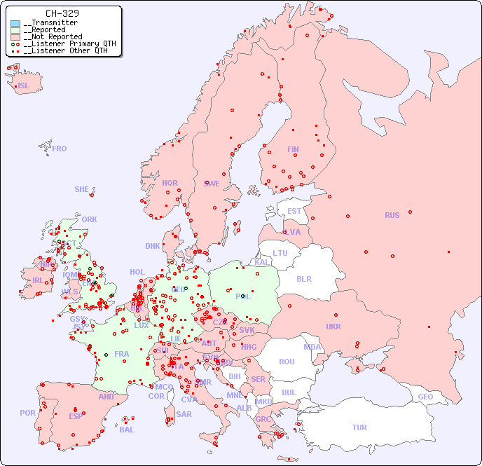 __European Reception Map for CH-329