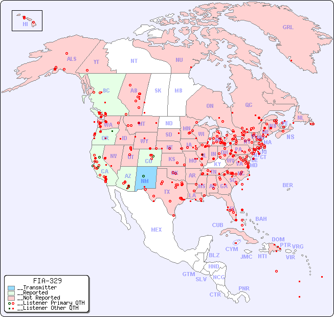 __North American Reception Map for FIA-329
