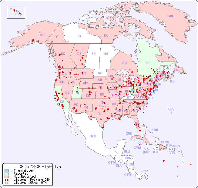 __North American Reception Map for 004773500-16804.5