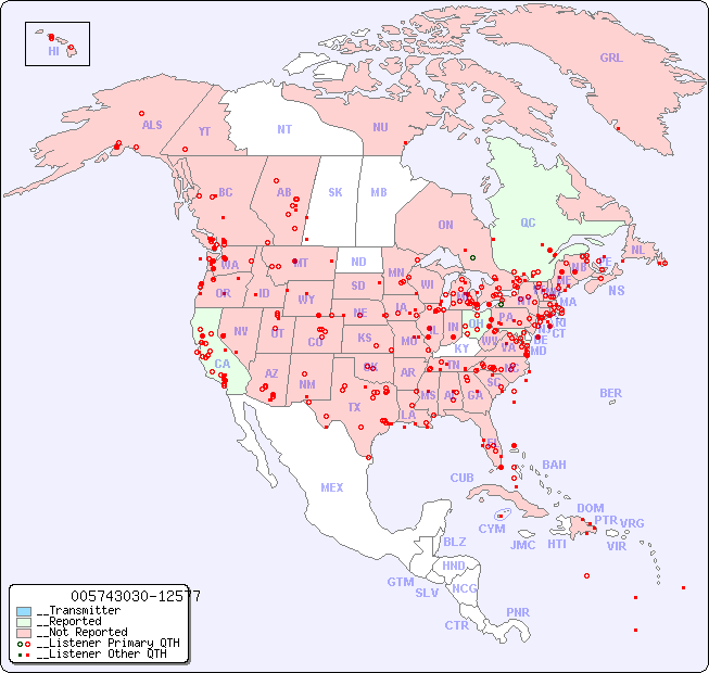 __North American Reception Map for 005743030-12577