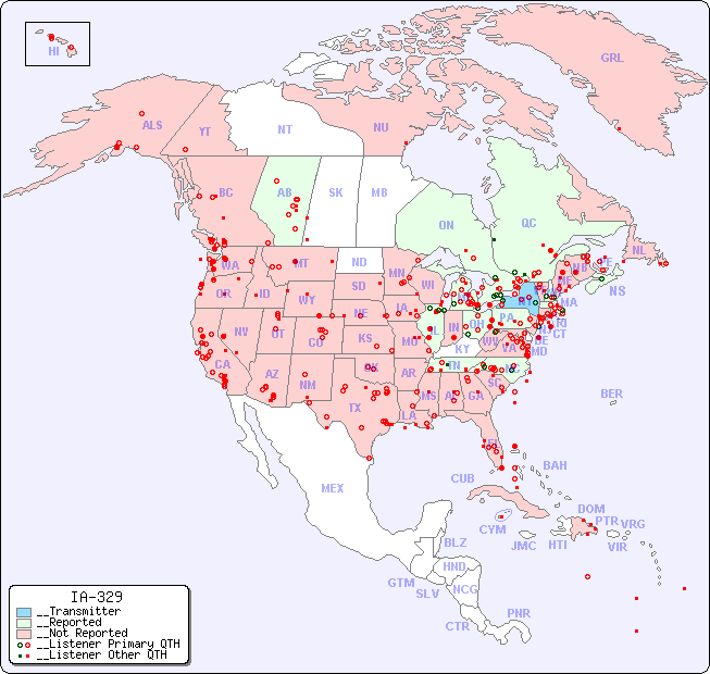 __North American Reception Map for IA-329