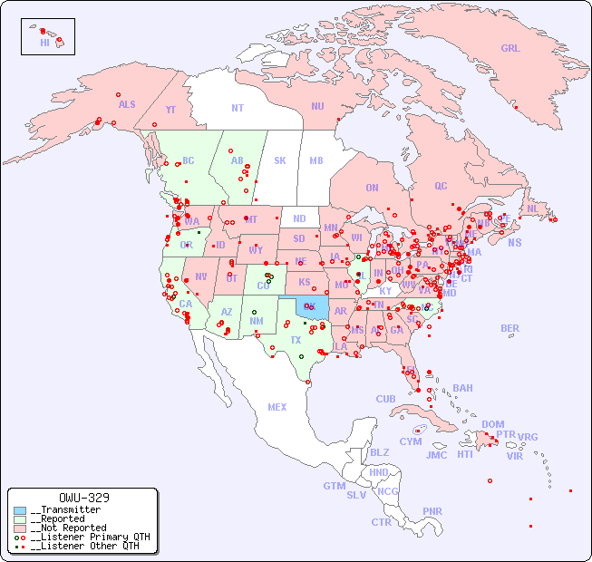__North American Reception Map for OWU-329