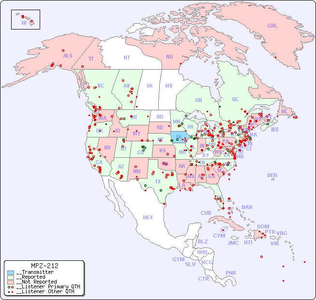 __North American Reception Map for MPZ-212